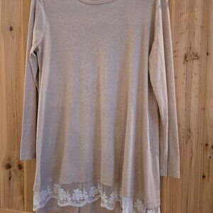 Lace bottom tunic